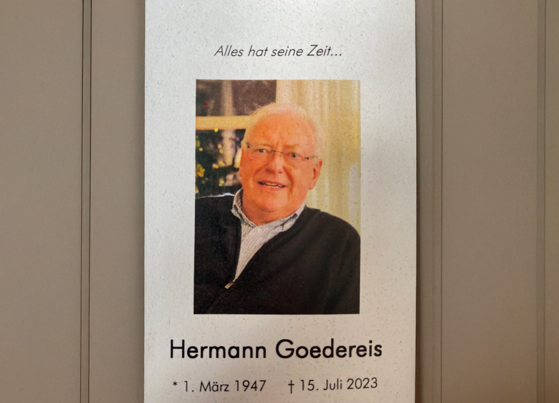 Gedenken an Hermann Goedereis